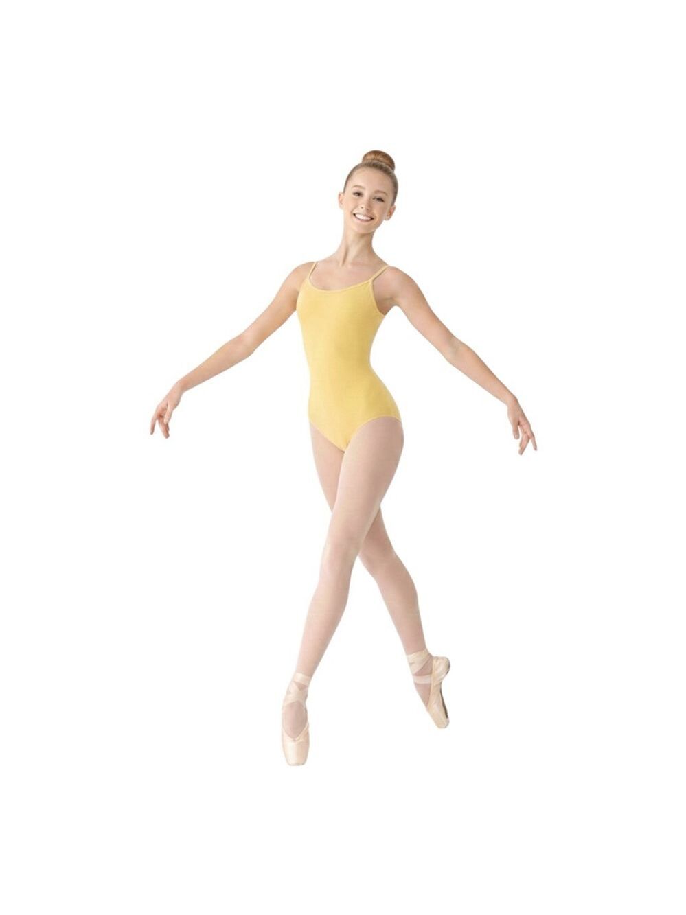 Mirella Yellow Camisole Leotard M201L Butter Size M NWT
